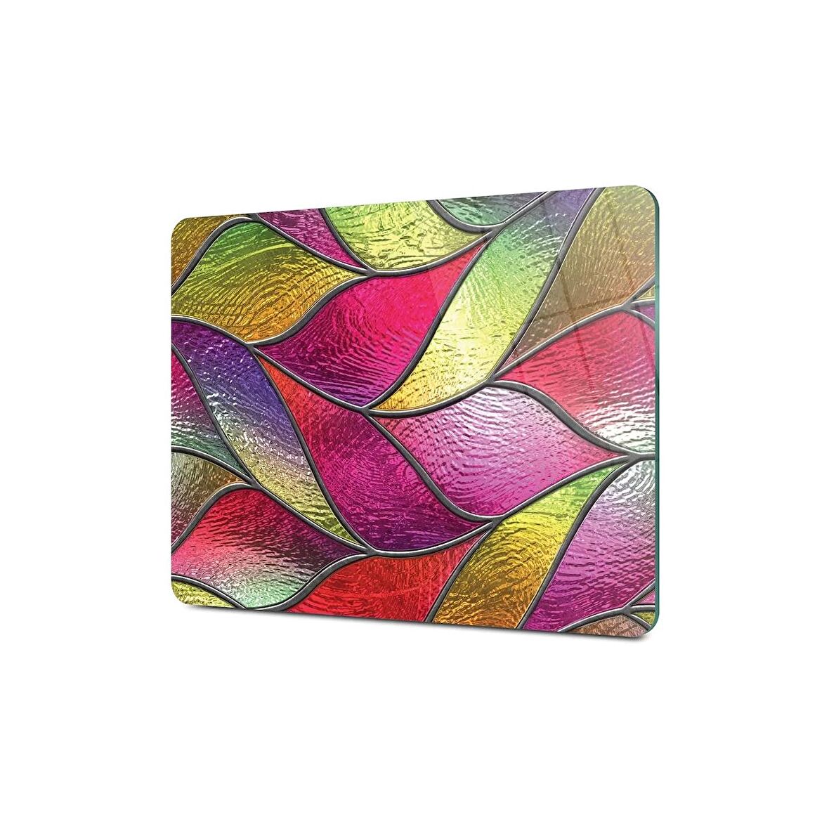 Decovetro Cam Kesme Tahtası Yaprak Vitray Desenli 30x40 Cm