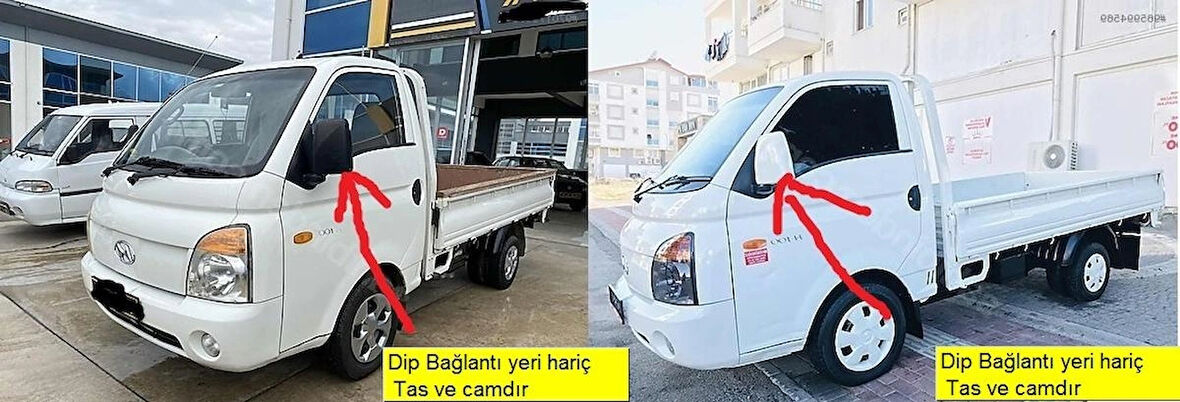 Hyundai H100 Kamyonet Sol Şoför tarafı 2004-2007-Dış Dikiz Aynası Dip Bağlantı yeri hariç Tas ve camdır yan sanayi