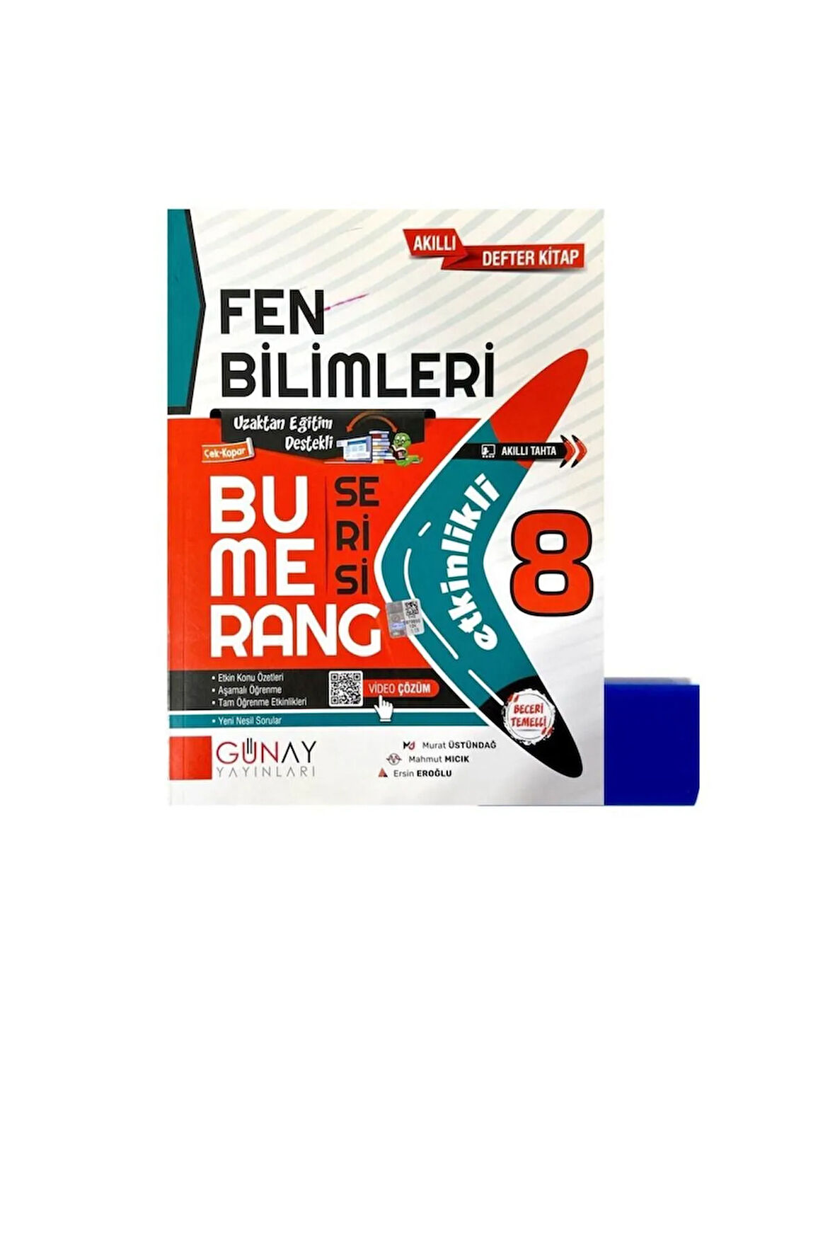GÜNAY YAYINLARI 8.SINIF BUMERANG FEN BİLİMLERİ DEFTER KİTAP-YENİ-(SİLGİ HEDİYE)