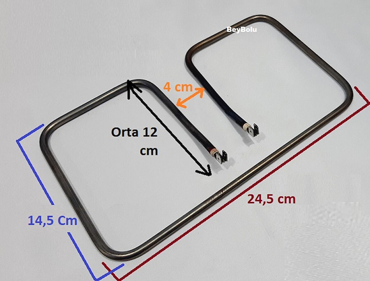 800 watt Tost Makinesi Rezistansı , seri Rezistans Ölçü 24,5 x 14,5 Cm