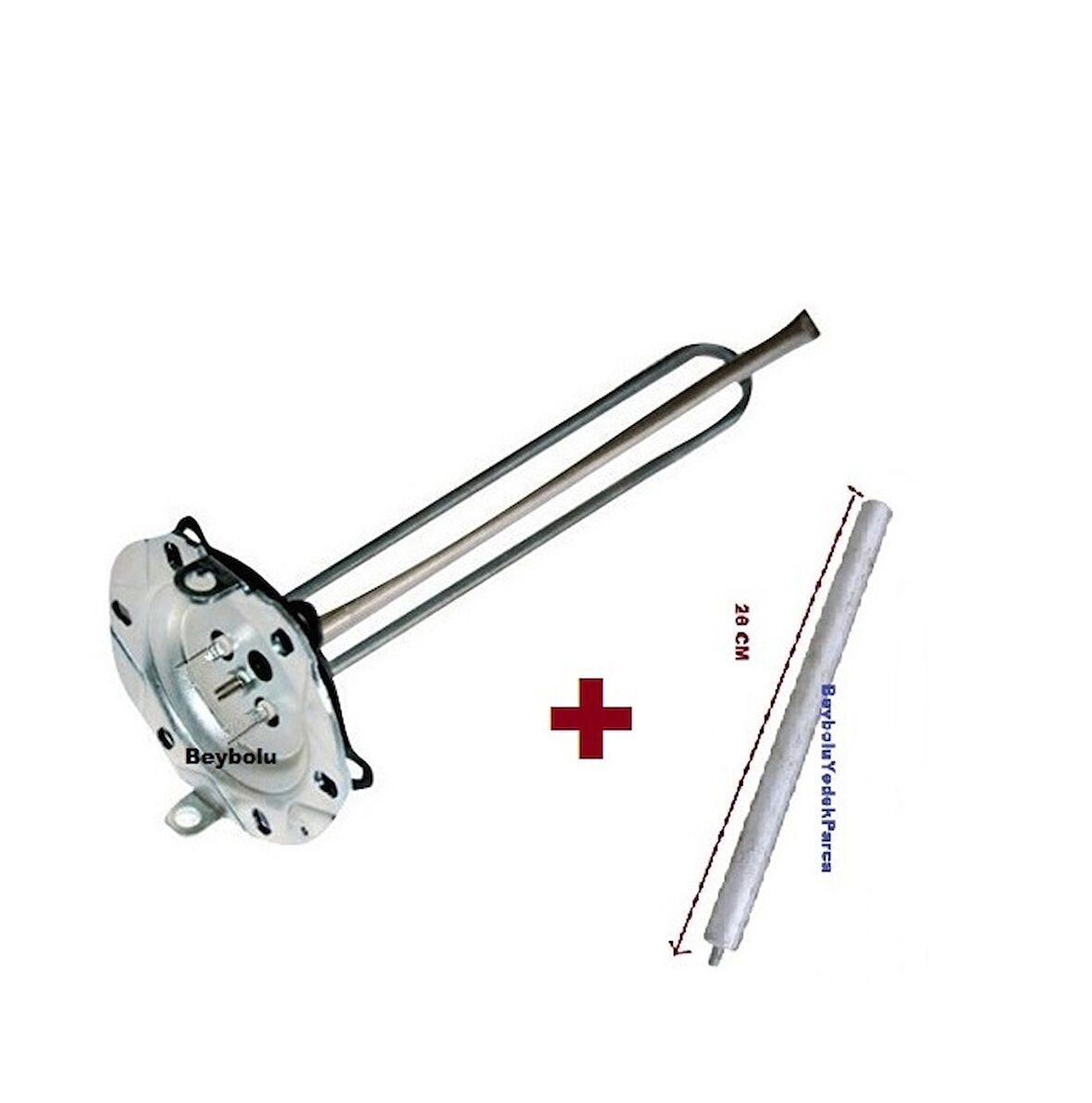 Arçelik T 7380 SL Titanyum Rezistansı ve Anot Çubuk 2000 Watt Rezistans Titanium
