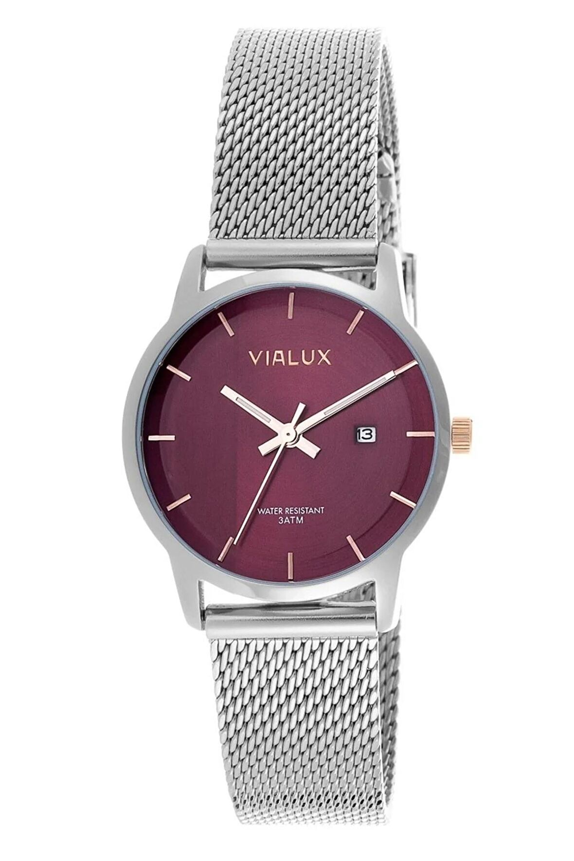 Aj536s-14sr Çelik Kasa Çelik Hasır Kordon Kadın Kol Saati