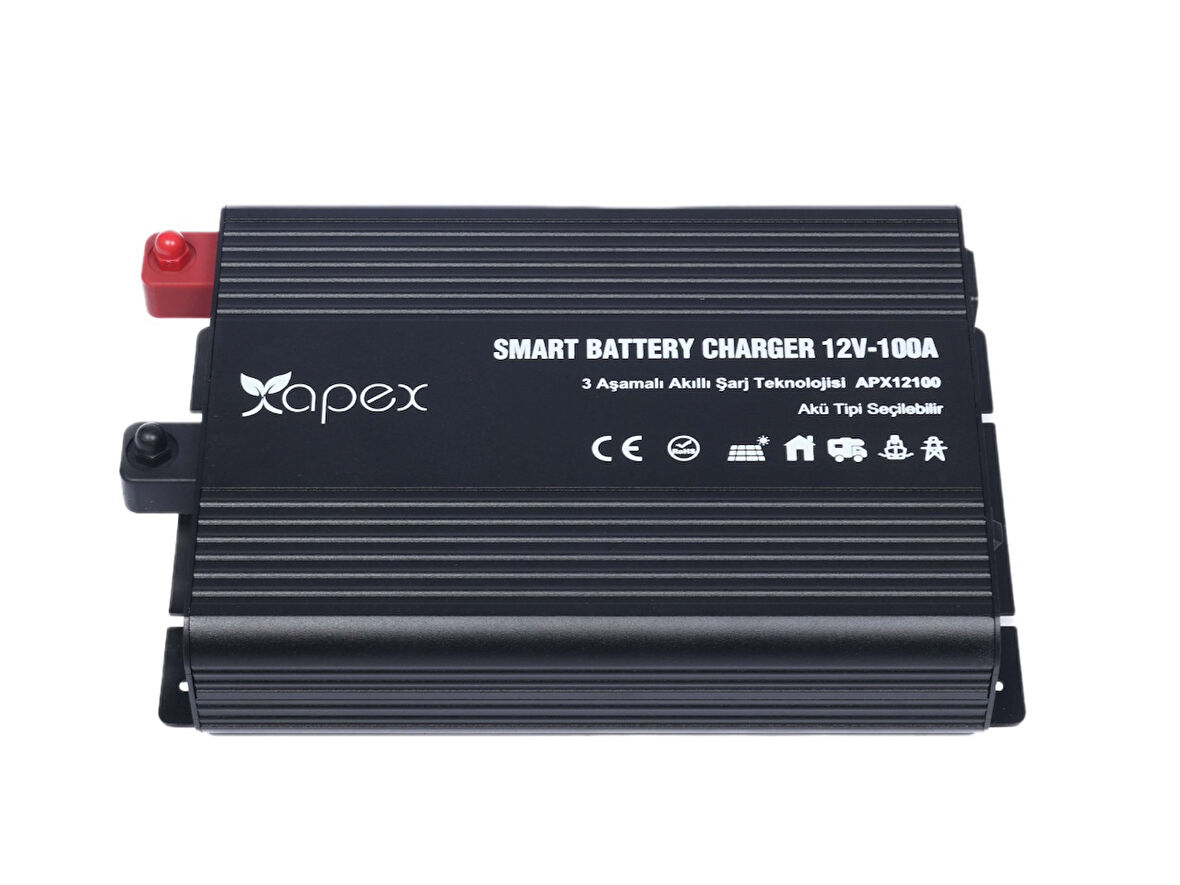 Apex APX12100 Lityum Uyumlu 12V 100A Akü Şarj Cihazı