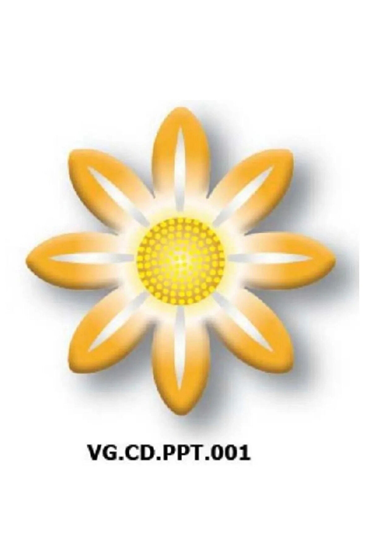 Sarı papatya dekor çikolata 288 adet