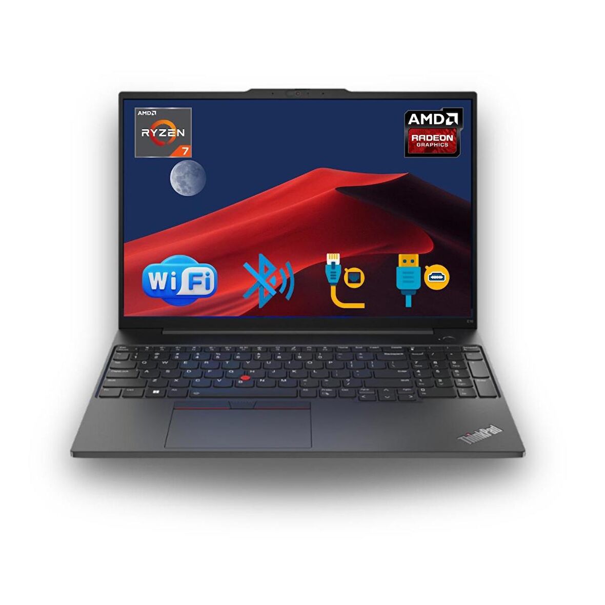 Lenovo Nb E16 Thınkpad 21JT0017TX ATL13 RYZEN7-7730U 40GB 1TB M.2 SSD O/b 16 FDOS Taşınabilir Bilgisayar