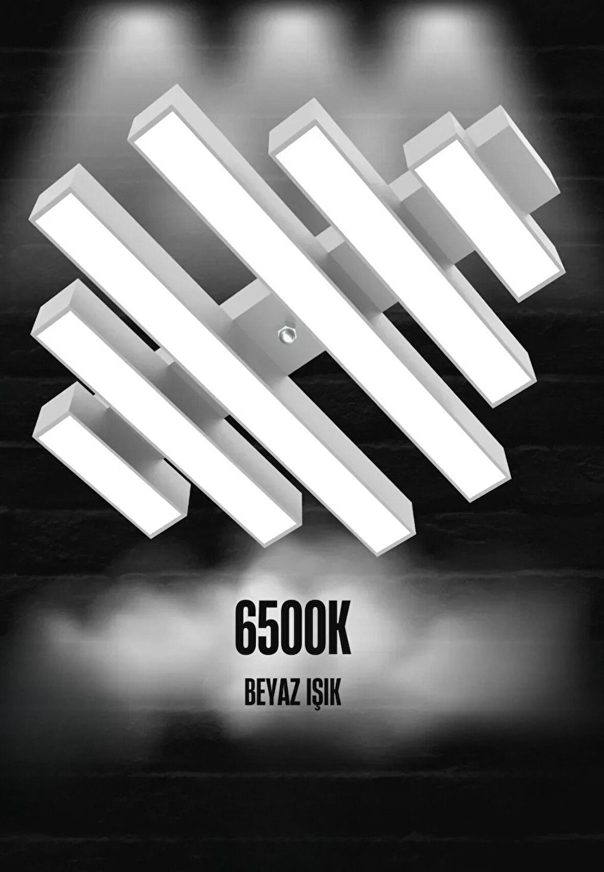 Parrılla ( Beyaz Kasa, Beyaz Işık ) Ledli Modern Plafonyer Led Avize, Salon, Mutfak, Oturma Odası