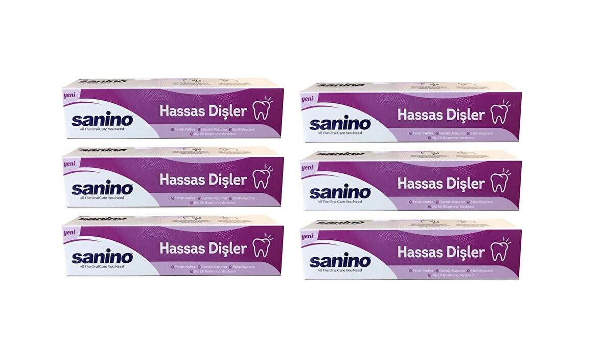 Sanino Diş Macunu Hassas Dişler  X 6 Adet YENİ ÜRÜN