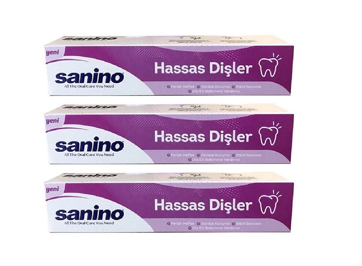 Sanino Diş Macunu Hassas Dişler  X 3 Adet YENİ ÜRÜN