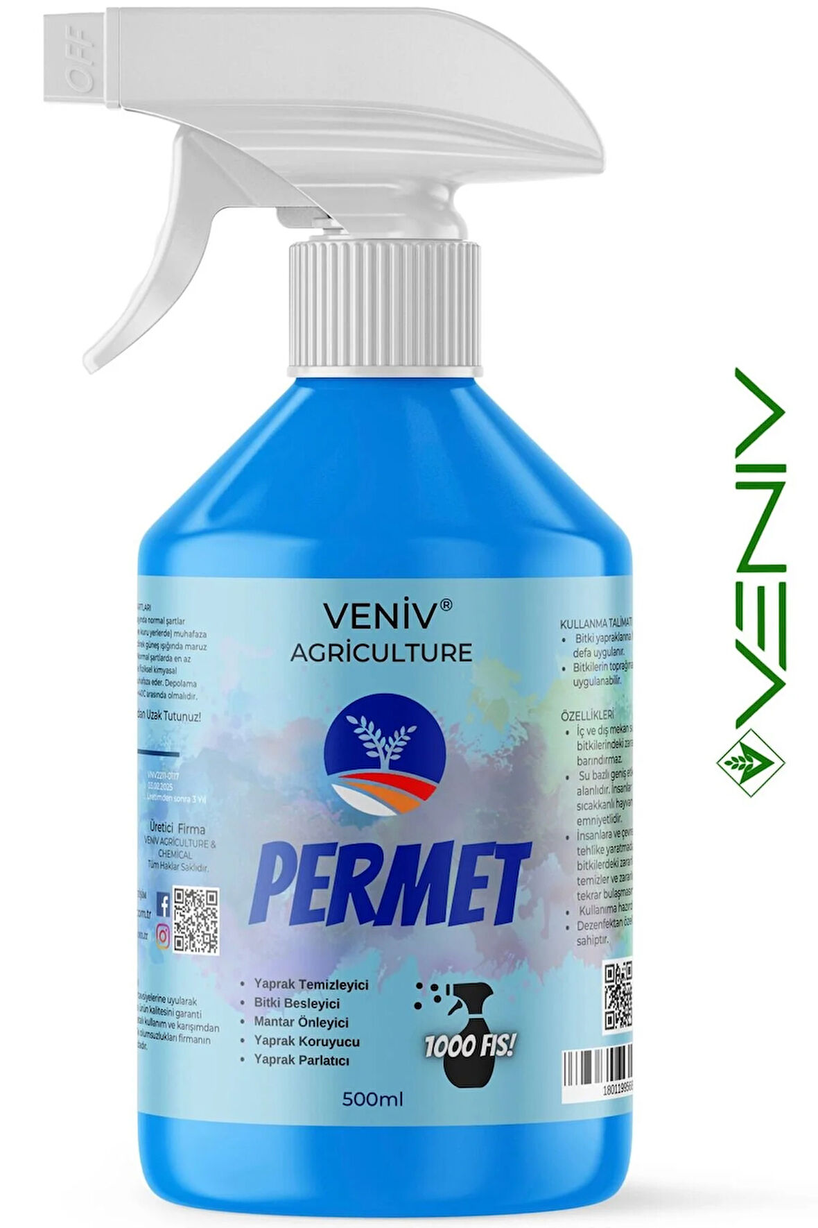 3v Permet Bitki Mantar Önleyici- Bitki Koruyucu- Anti Fungus + Bitki Besini