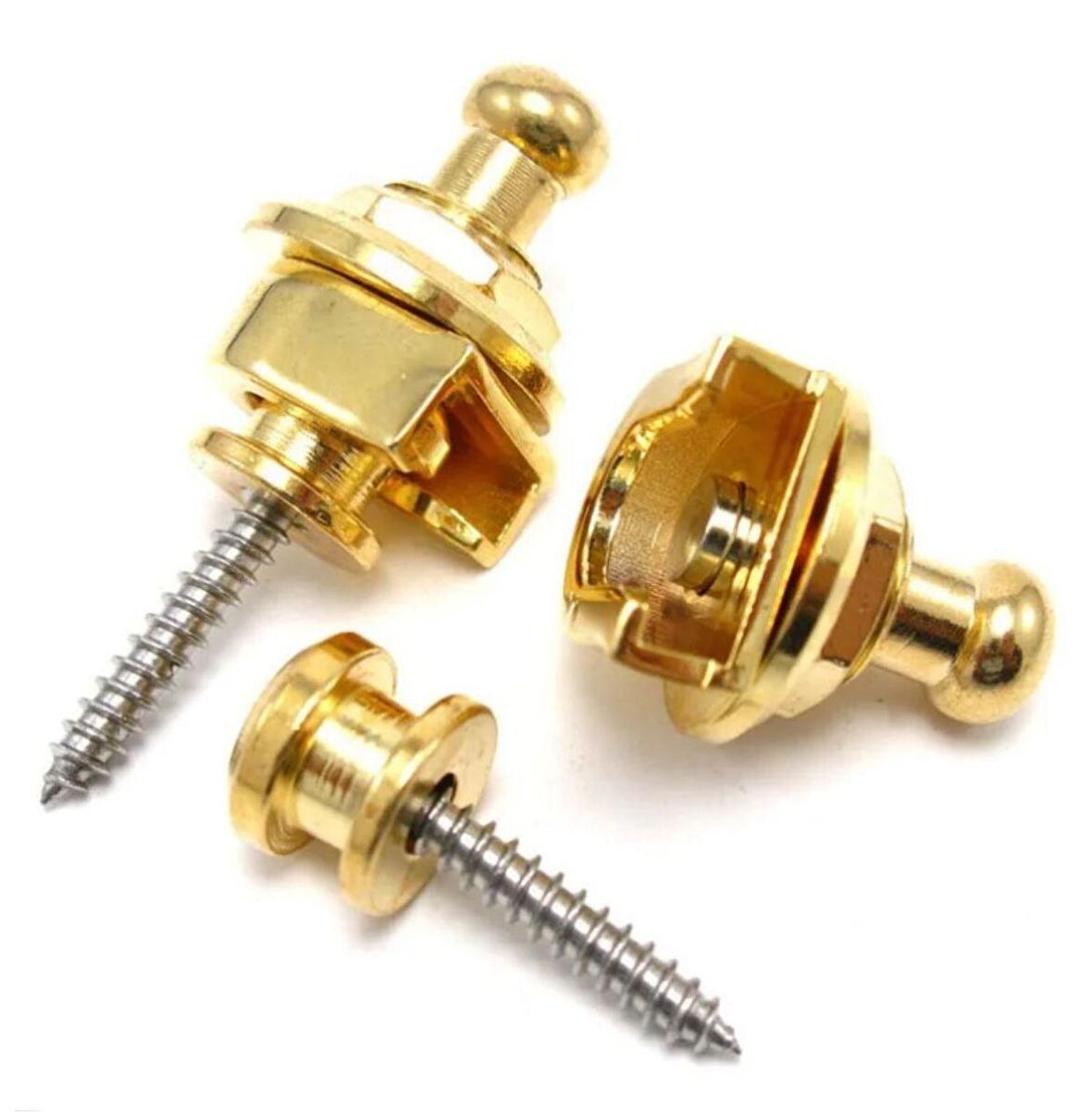 Raymond Joes SB01GD Gitar Askı Kilidi Strap lock (1 Çift ) Sarı