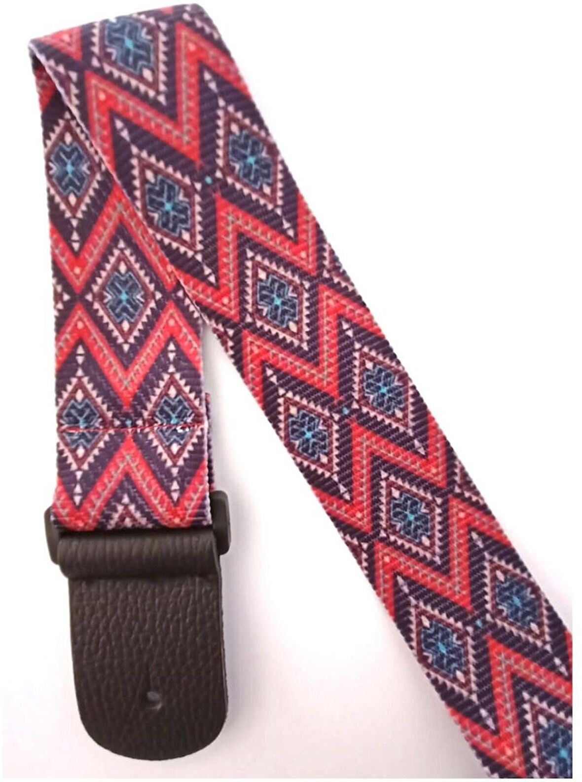 Raymond Joes Rj200-b13 Gitar Askısı Deluxe Teal Guitar Strap Deri Başlıklı
