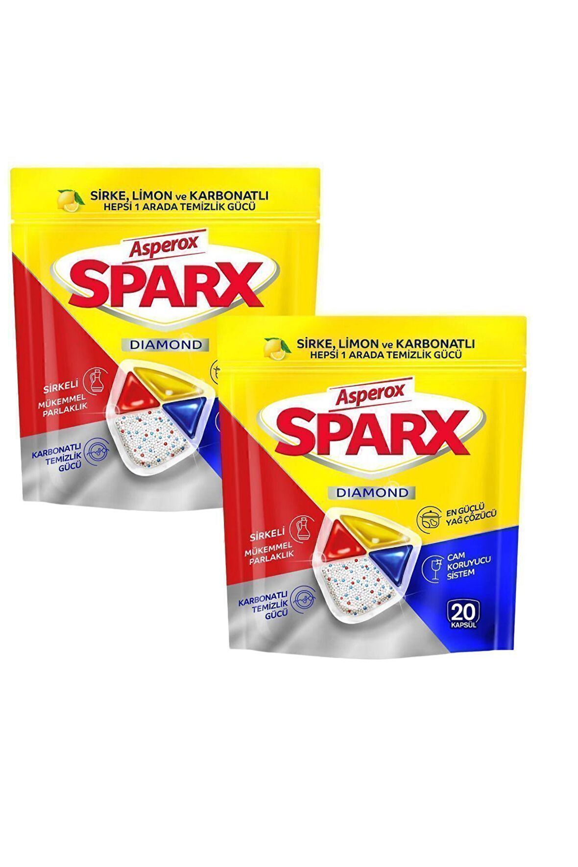 Asperox Sparx Bulaşık Tableti 20x2 40Adet