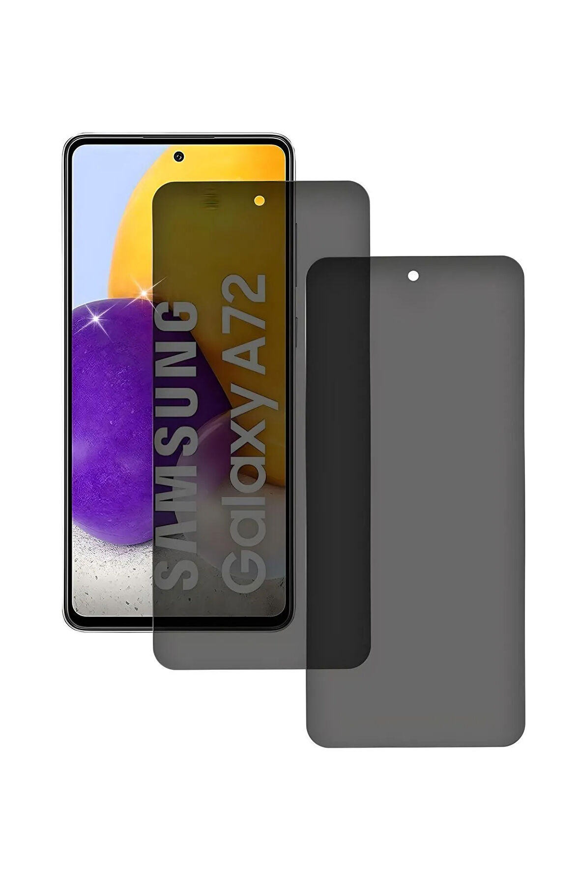 Samsung Galaxy A72 Çizilmeye Dayanıklı, Parmak Lekesi Önleyici ve Kabarcıksız Hayalet Ekran Koruyucu