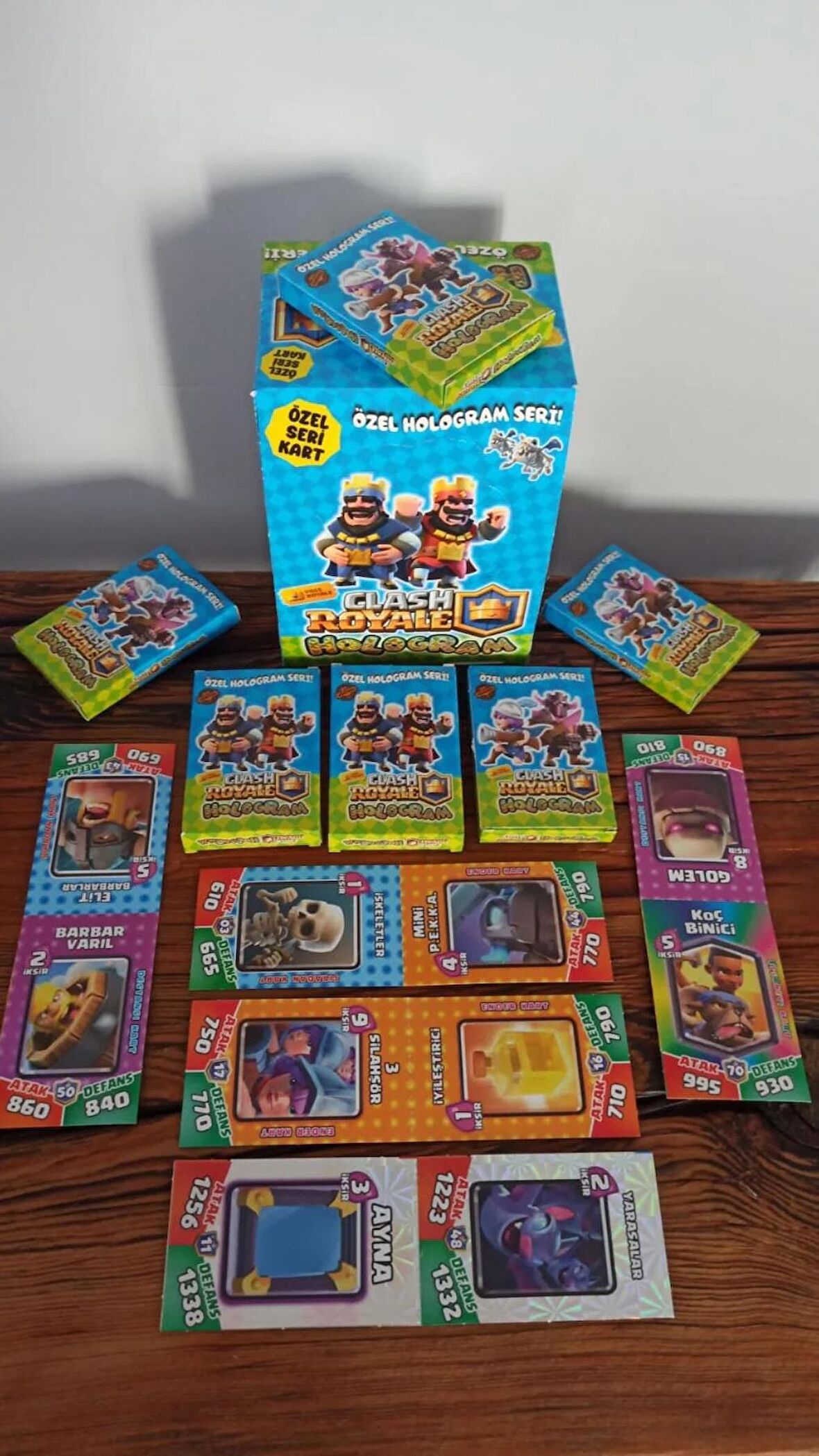 clash royale hologram özel seri oyun kartları 10 x 6 toplam60 adet & kutusuz