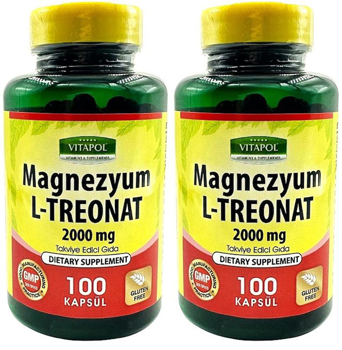 Vitapol Magnezyum L-Treonat 2000 Mg 2x100 Vegan Kapsül Magnesium L-Treonate