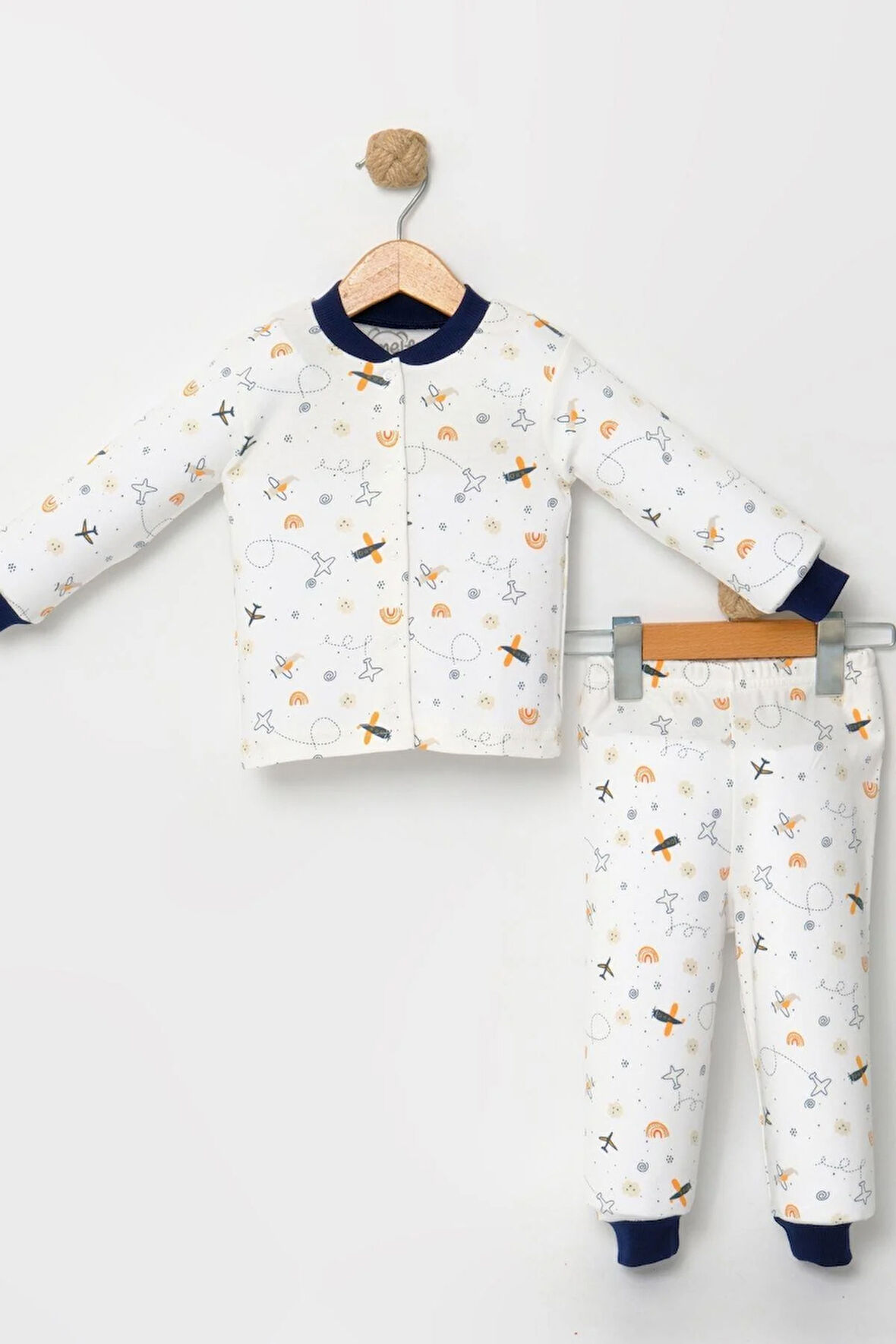 Erkek Çocuk  Baskılı Pamuklu 2'li Pijama Takımı
