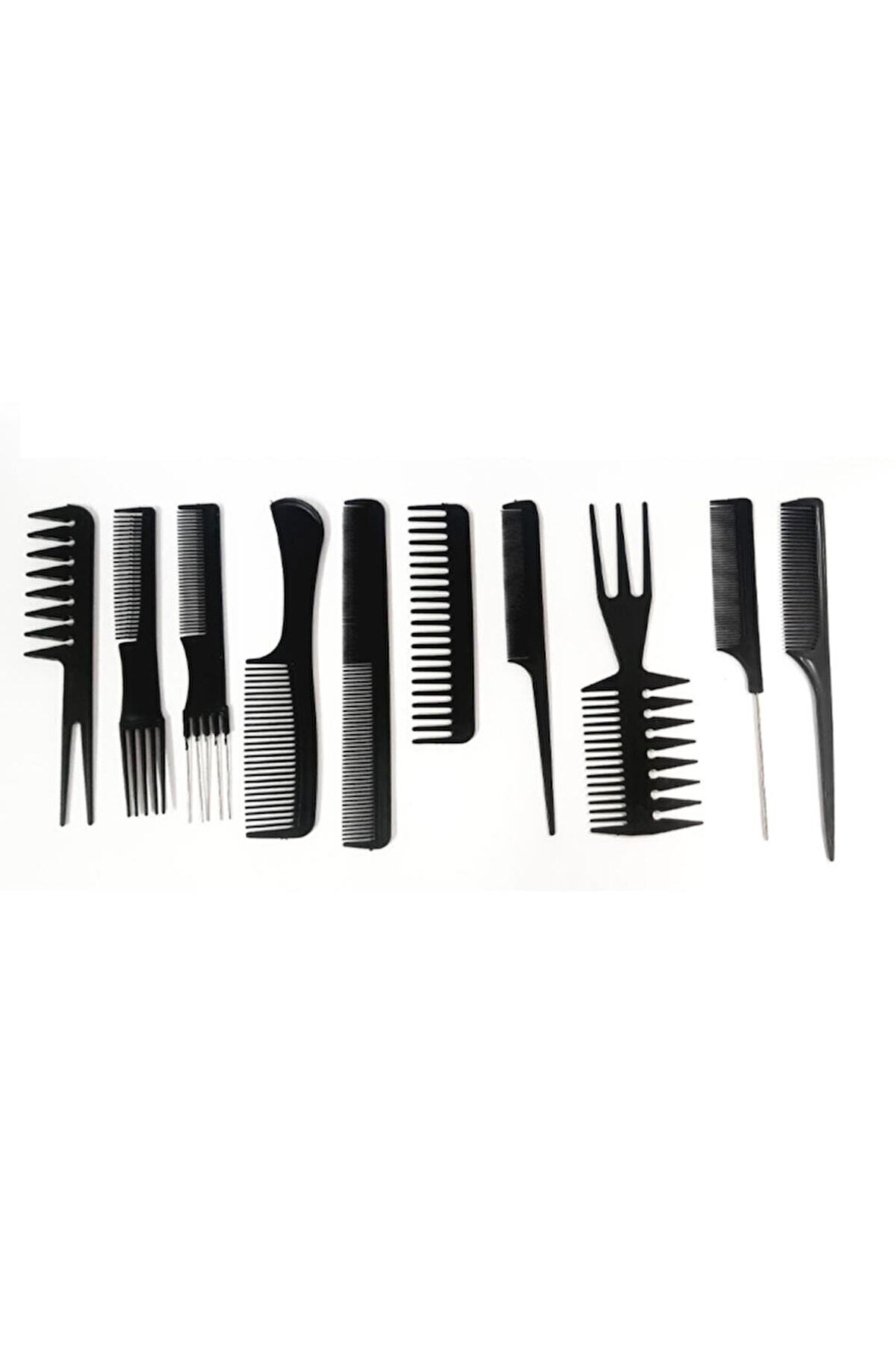 Powertec TR-C10 10'lu Profesyonel Kuaför Tarağı - Berber Tarağı Çantalı Set