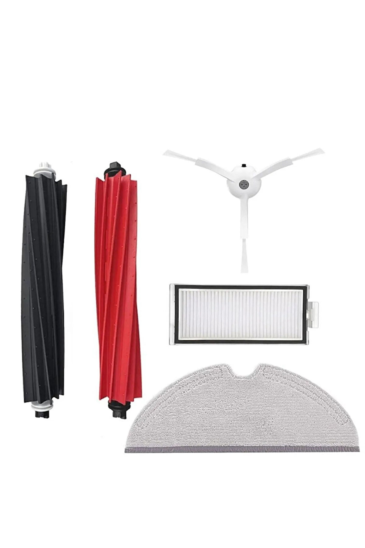 Roborock Q8 Max / Q8 Max+ Uyumlu 5'li Yedek Parça Seti – Filtre, Mop, Yan ve Ana Fırçalar