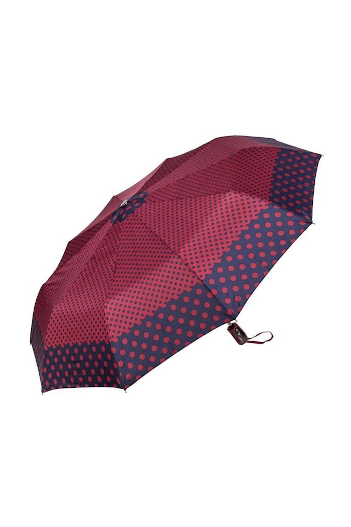 Snotline Kadın Şemsiye Mini Lacivert Puantiyeli Bordo 225l