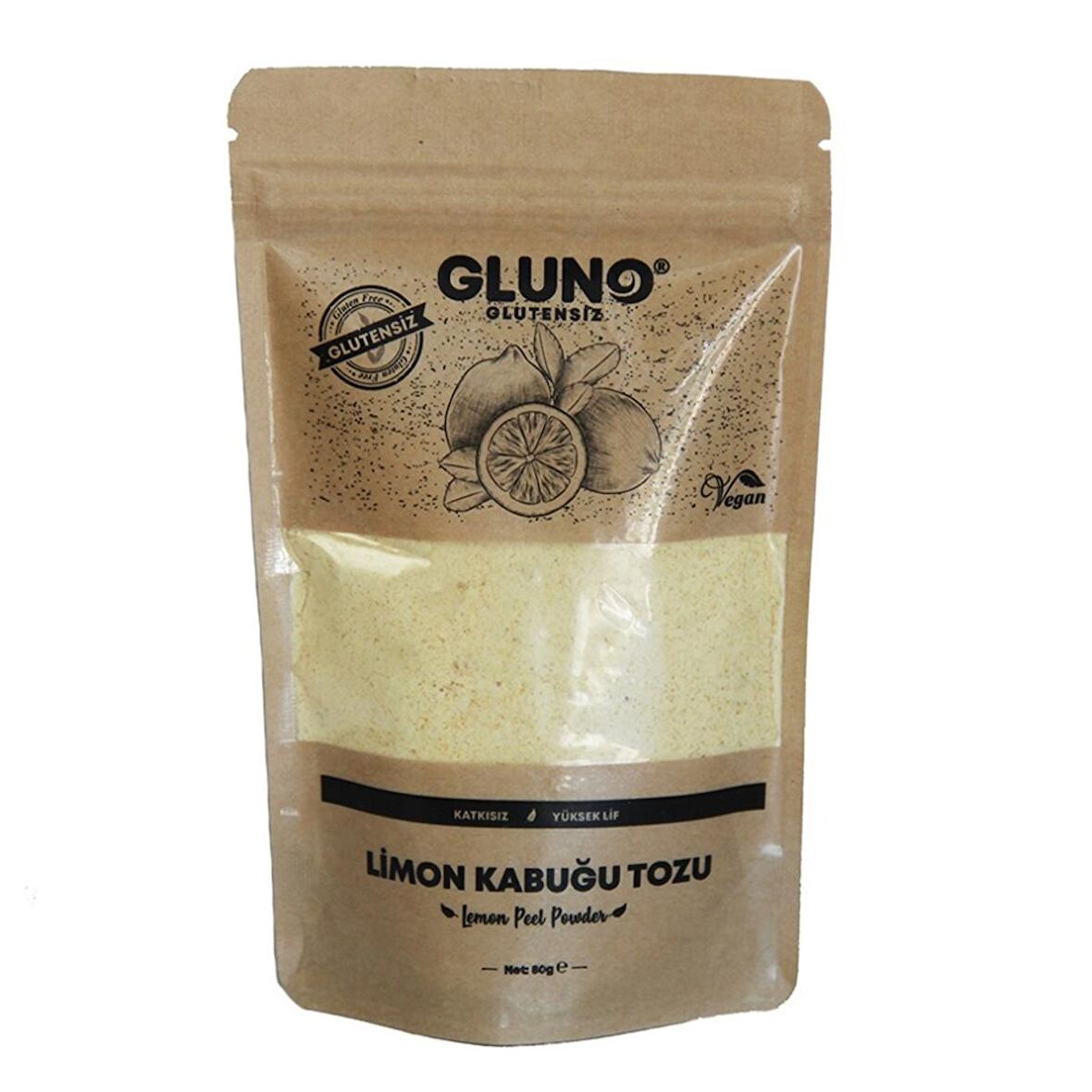 Gluno Glutensiz Limon Kabuğu Tozu 80 G