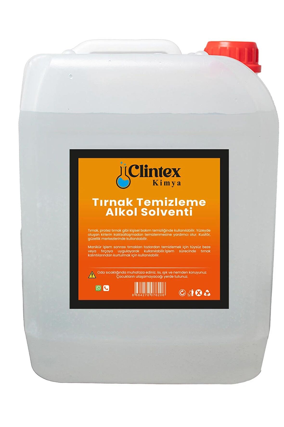 Clintex Kimya Tırnak Temizleme Alkol Solventi 5 Lt