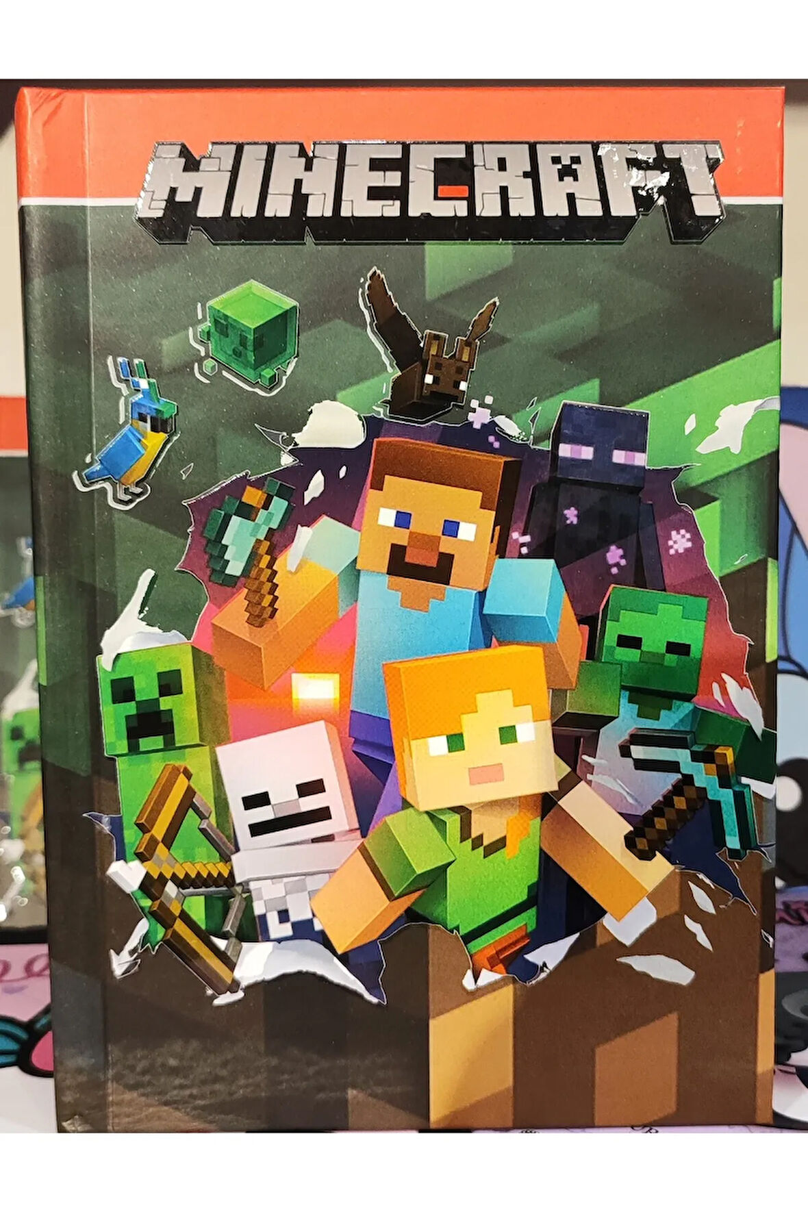 Minecraft ciltli sert kapak ajanda günlük çok amaçlı çizgili defter