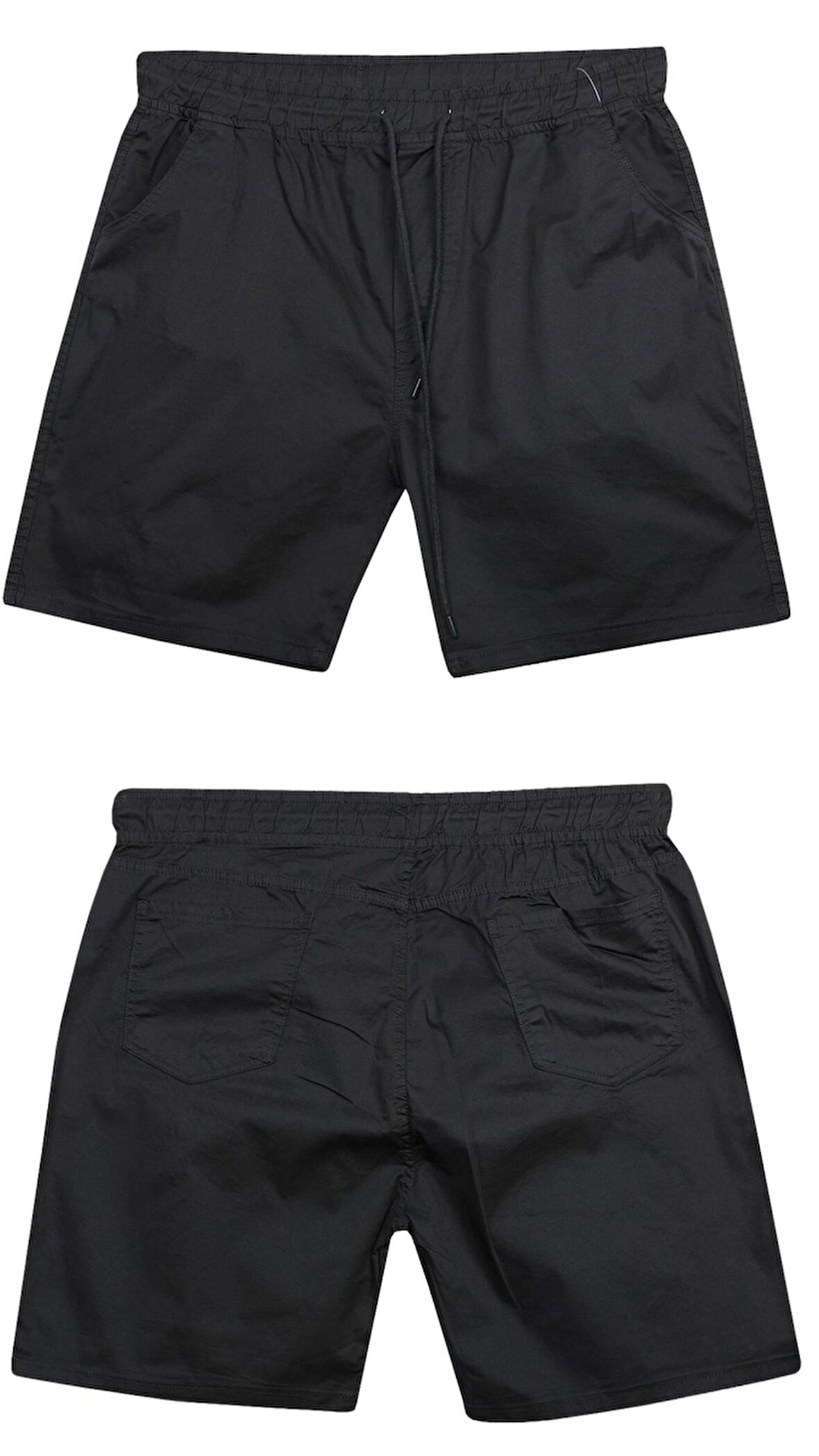 Likralı Büyük Beden 120 - 157 Kilo Arası İçin Uygun Bedenli Erkek Bağcıklı Gabardin Şort