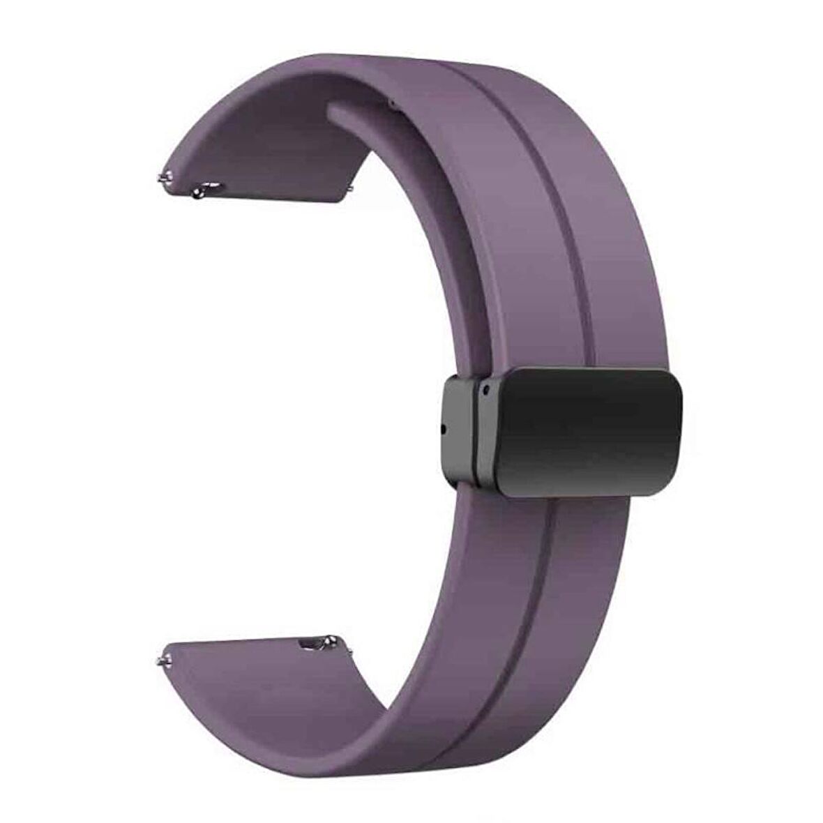 Oppo Watch 46mm 22mm Manyetik Klipsli Silikon Lüx Kordon + Metal Kordon Dönüştürücü