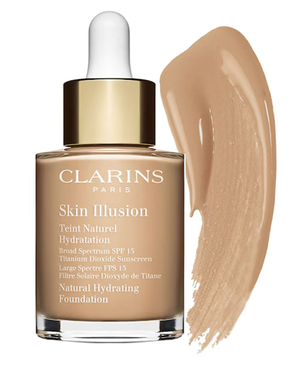 Clarins Skin Illusion SPF 15 - Nemlendirici Doğal Fondöten 108 Sand 30 ml