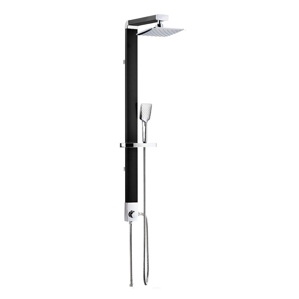 Regard Rain Duş Sistemi 200X200 Mm Kare Tepe Duşu+3 Yönlü Yönlendirici Konsol