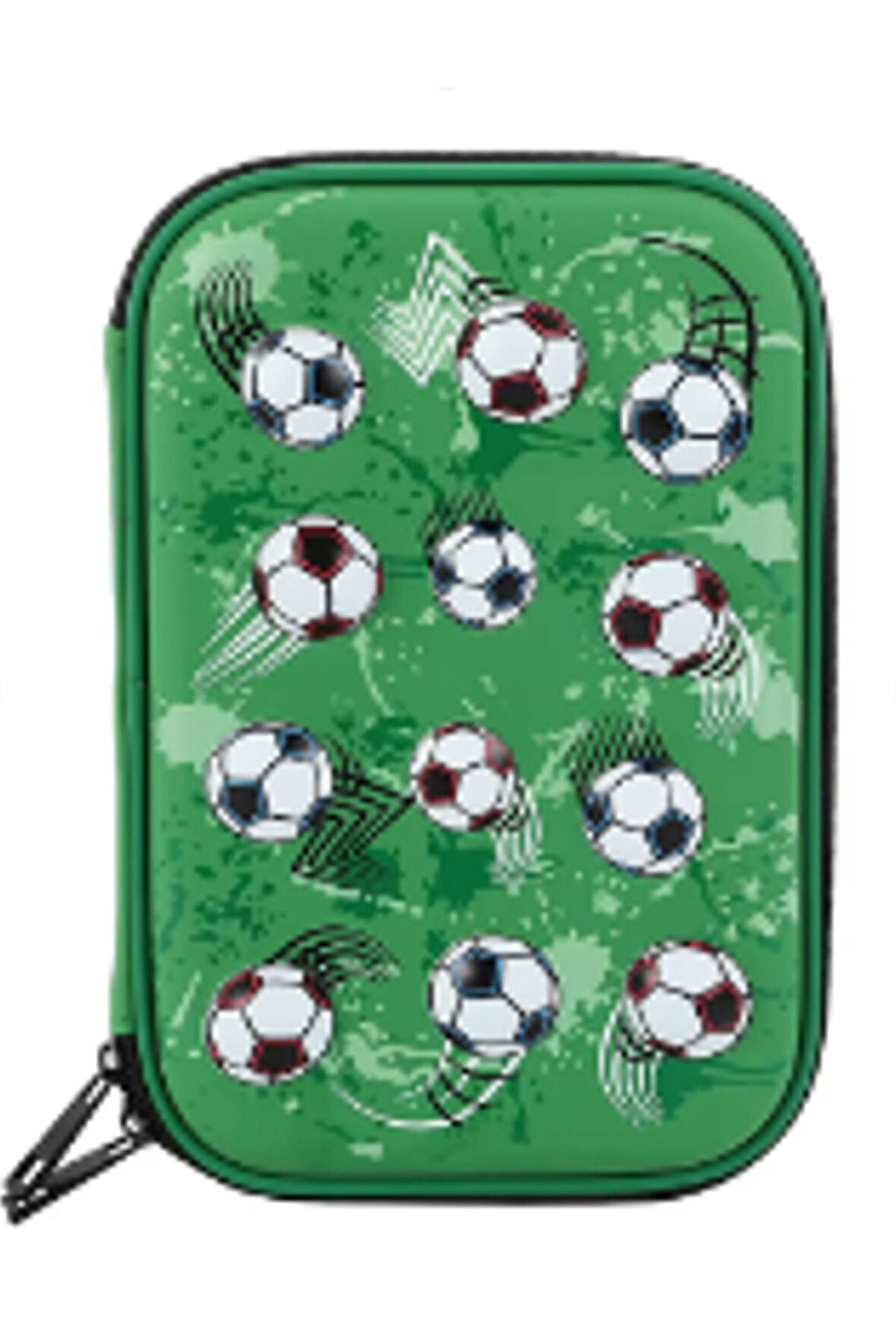 Petityu Futbol Halı Saha Top Büyük Boy Yeşil Top Desenli Erkek Çocuk Kalem Kutu