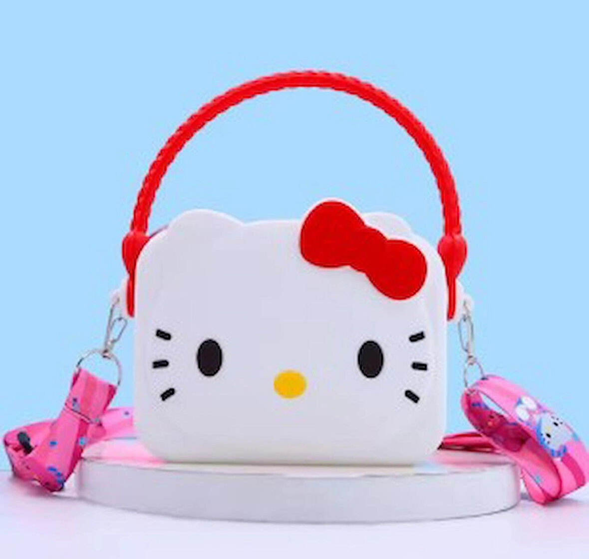 Çocuk silikon mini çanta hello kitty modeli (13cm*10cm)