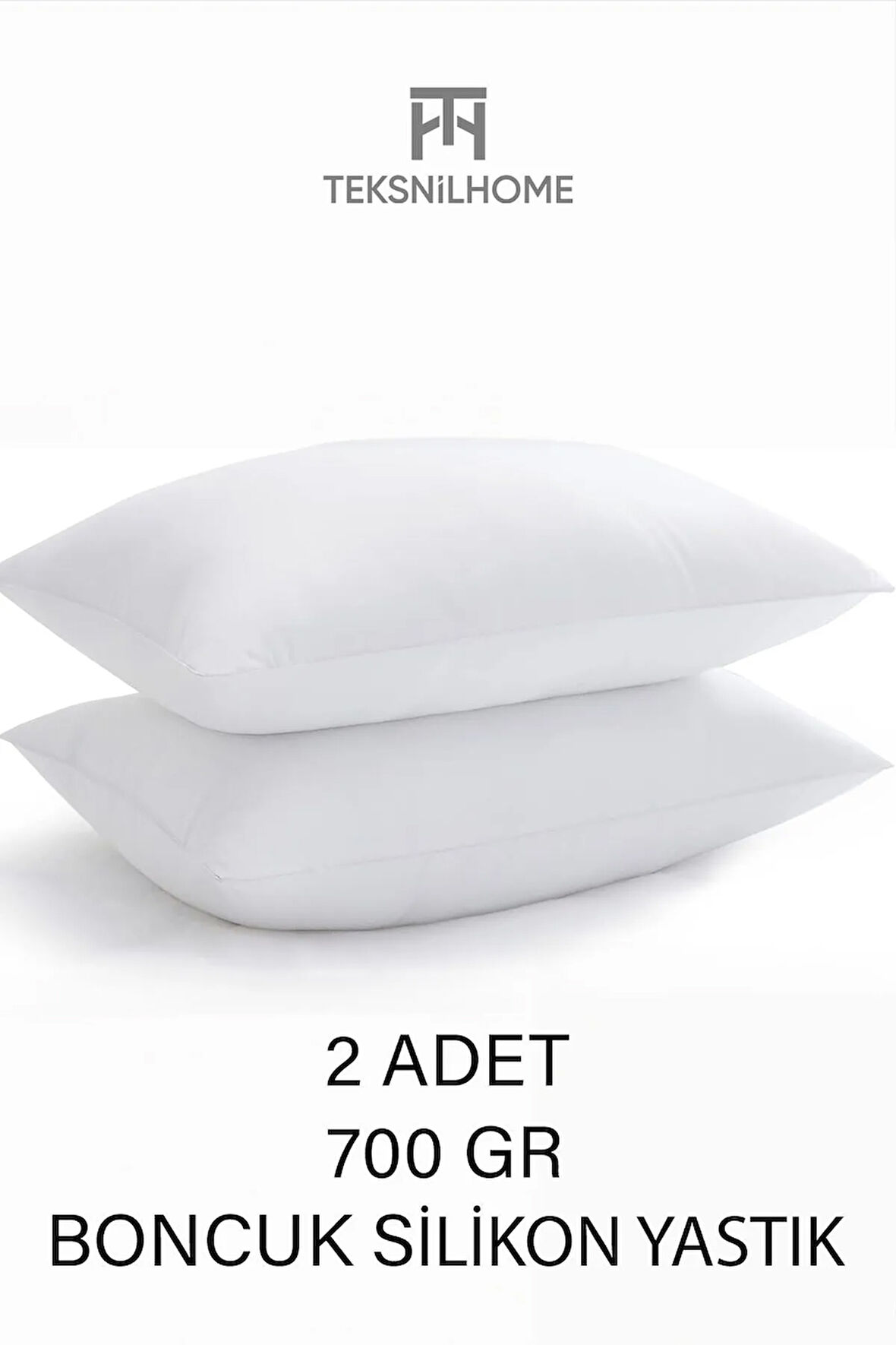 | 2 Adet Boncuk Silikon Yastık | 700 gram | Antialerjik | 50x70 Cm | Ekonomik Yastık