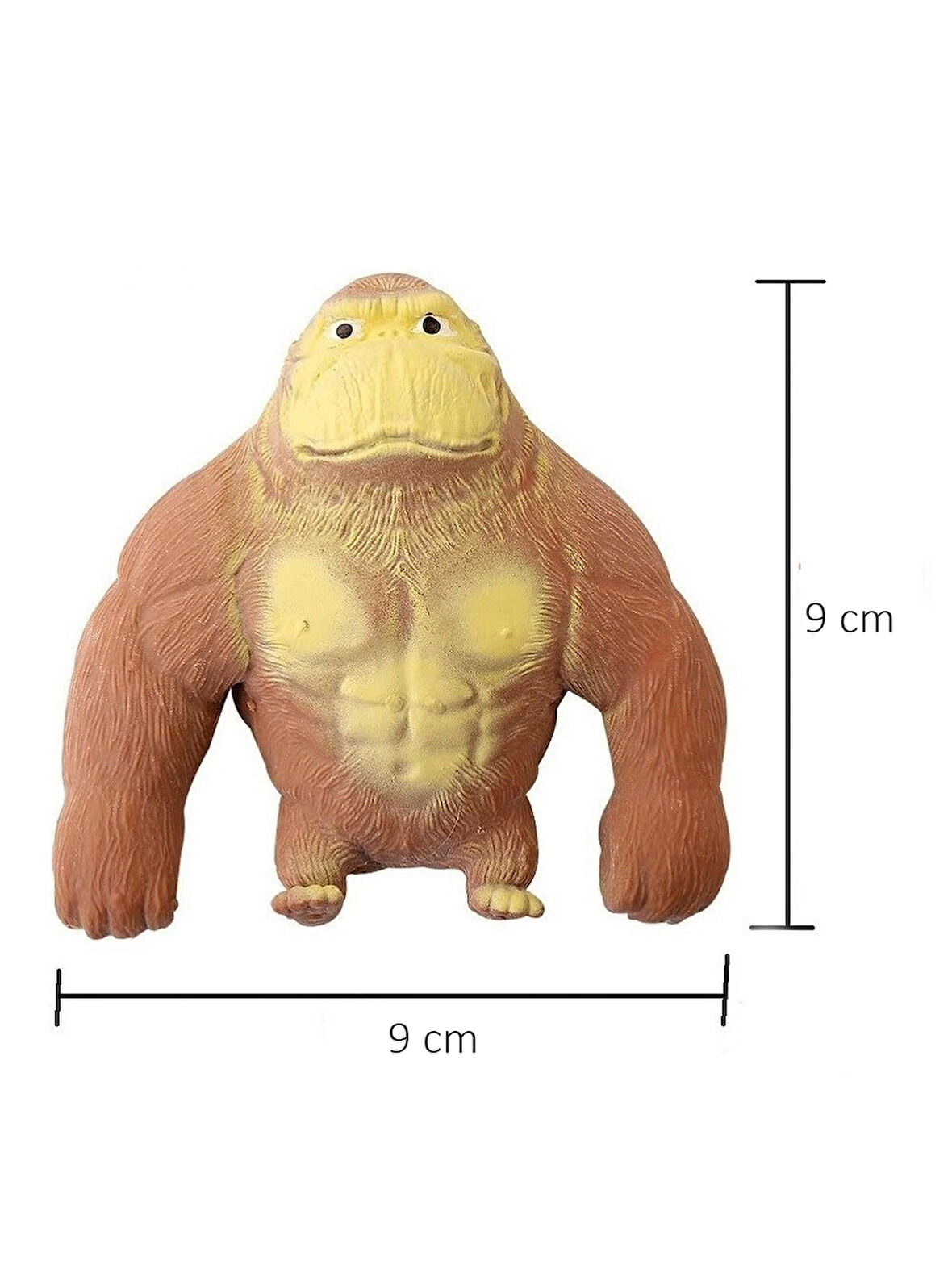 Squishy Goril Stres Önleyici Gorilla 9 cm Sukuşi Maymun - Kahverengi