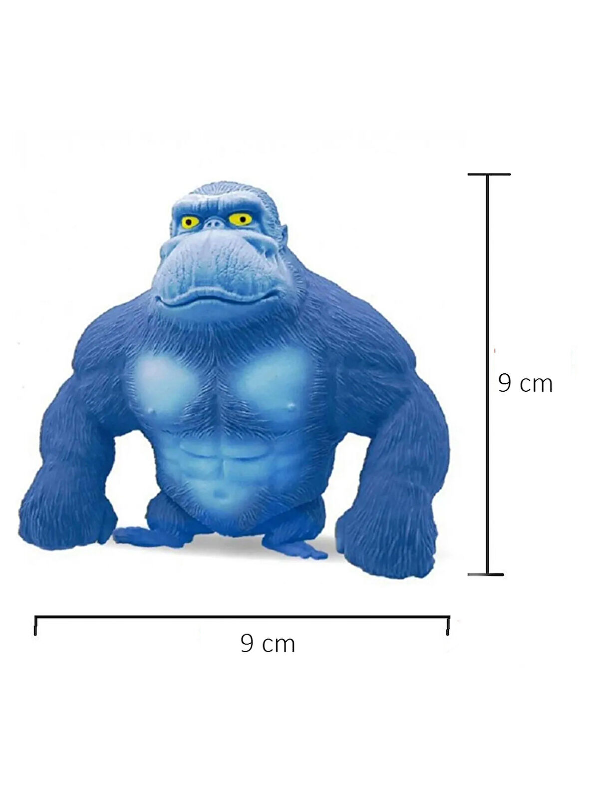 Squishy Goril Stres Önleyici Gorilla 9 cm Sukuşi Maymun - Mavi