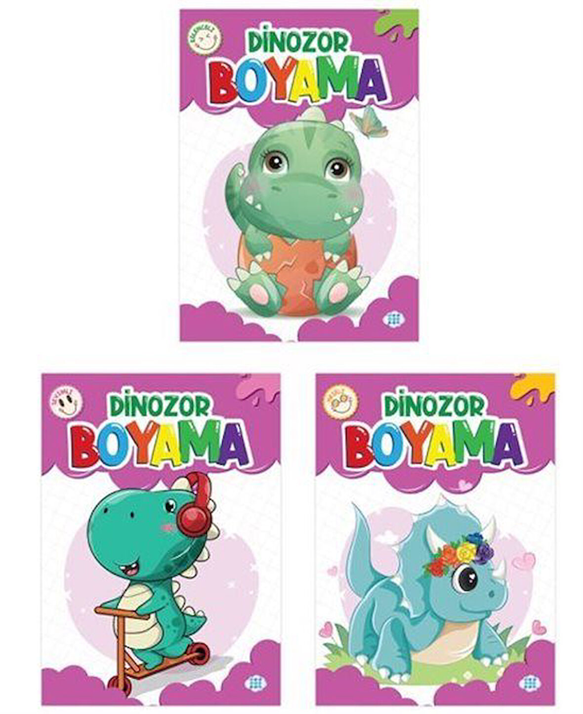 Dinozor Boyama Seti (3 Kitap Takım) / Kolektif