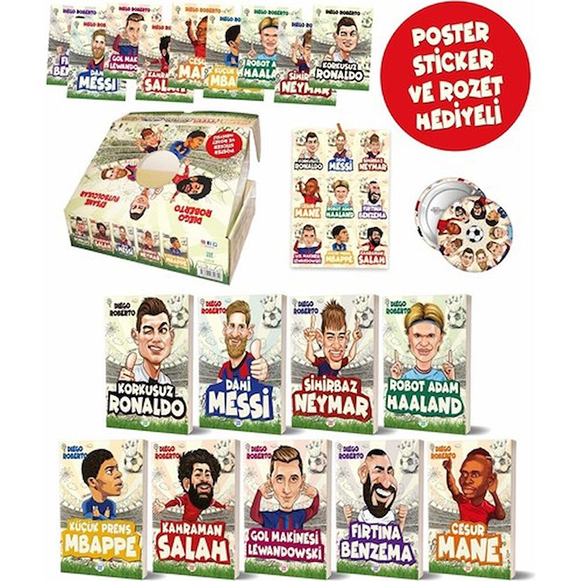 Efsane Futbolcular Kutulu Set (9 Kitap Takım)