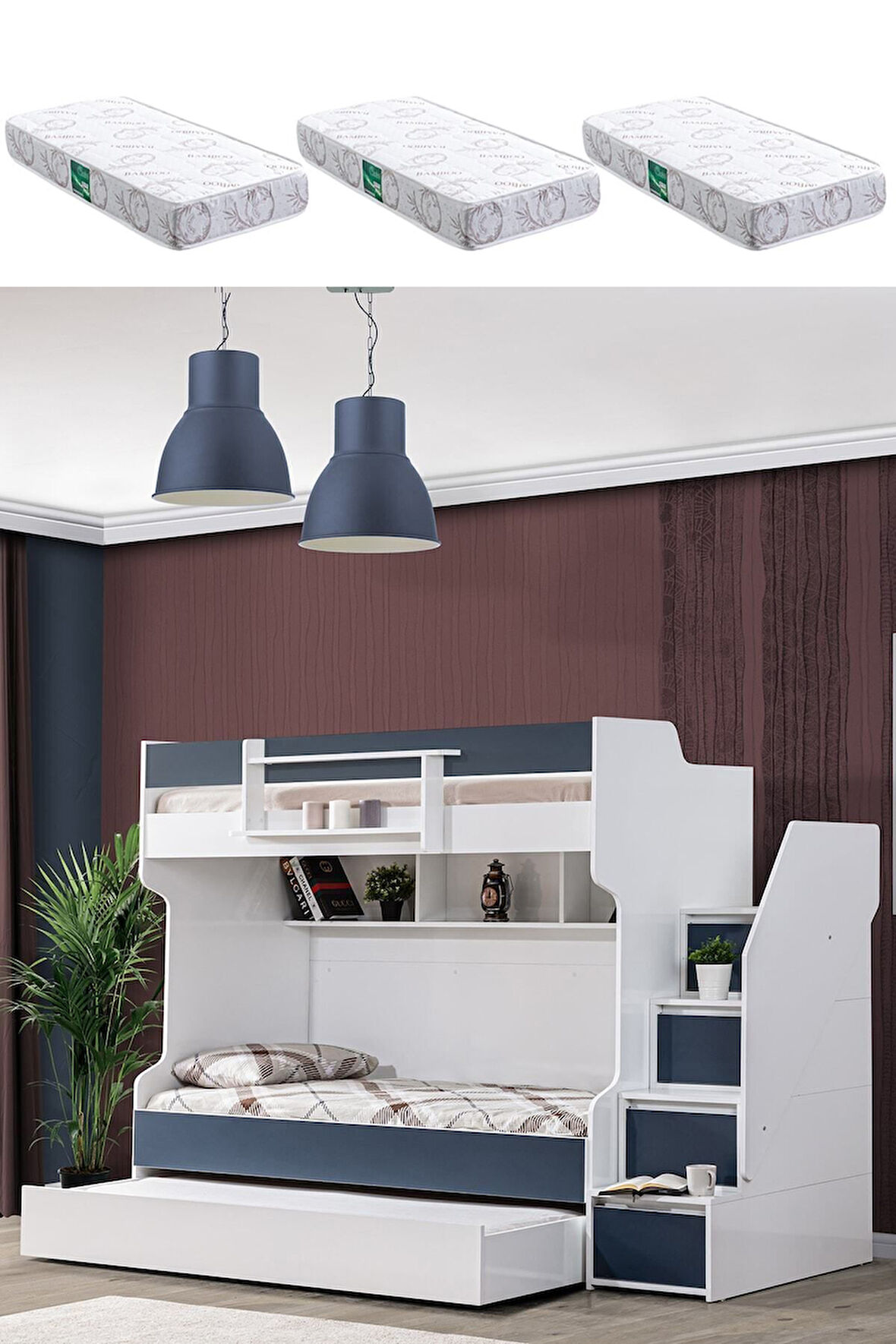 Ranza, Cesur Yavrulu Ranza - Mavi 3 Adet Comfort Yatak