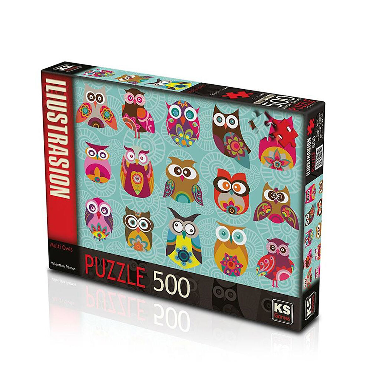 Renkli Baykuşlar Puzzle & Yapboz - 500 Parça