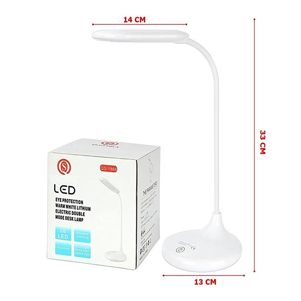 Watton WT-005 Usb Şarjlı Dokunmatik Masa Lambası 26 Led 33cm