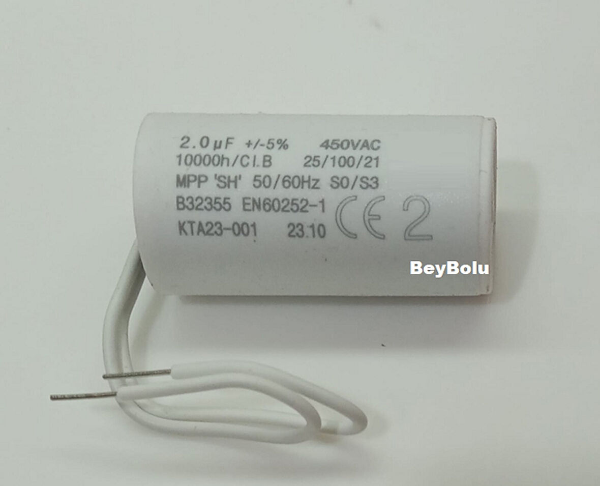 Kombi Pompa Motor 2 MF Kondansatör , 2 . 0 mf 450 V AC  Motor Kapasitör