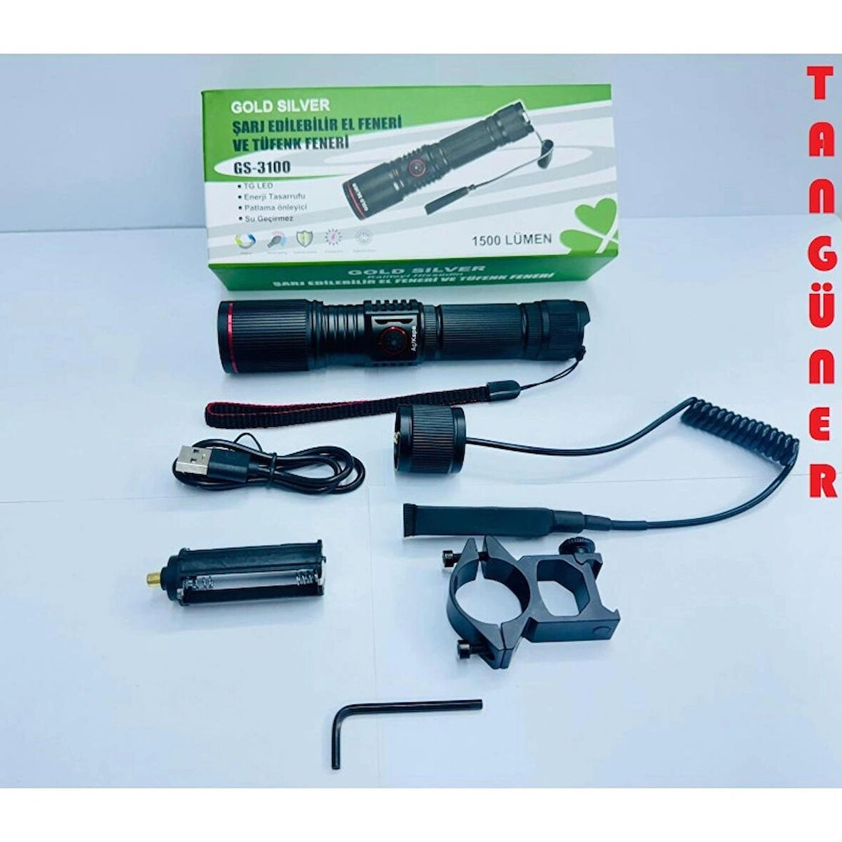  Gold Silver Gs-3100 En Yeni Model El Feneri