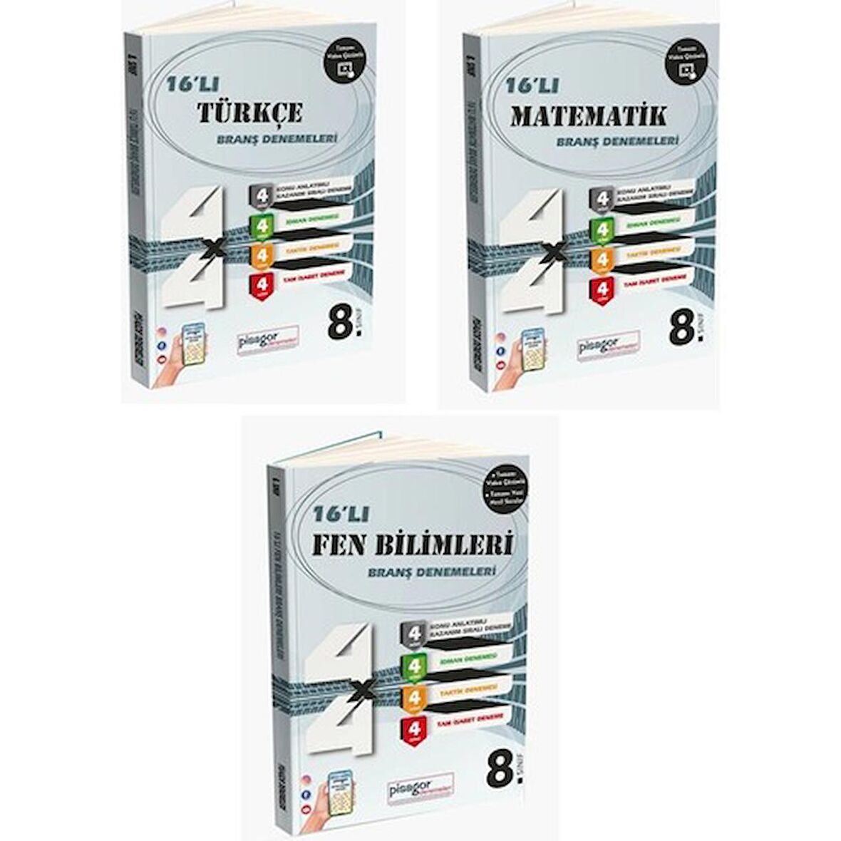 Pisagor 16’lı Türkçe, Matematik, Fen Bilimleri Branş Denemeleri