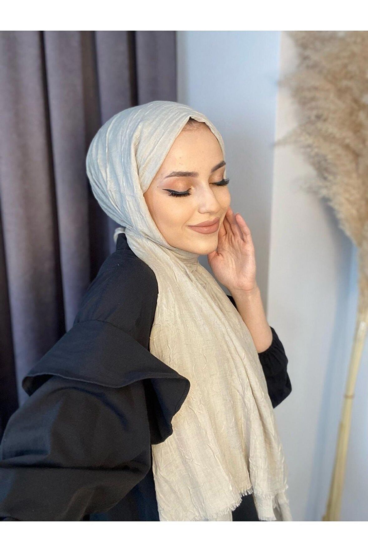 Alcanavm Bambu Kraş Şal gri