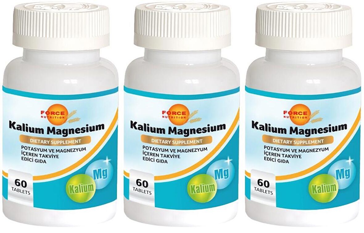 Kalium Magnesium 3x60 Tablet Potasyum Magnezyum