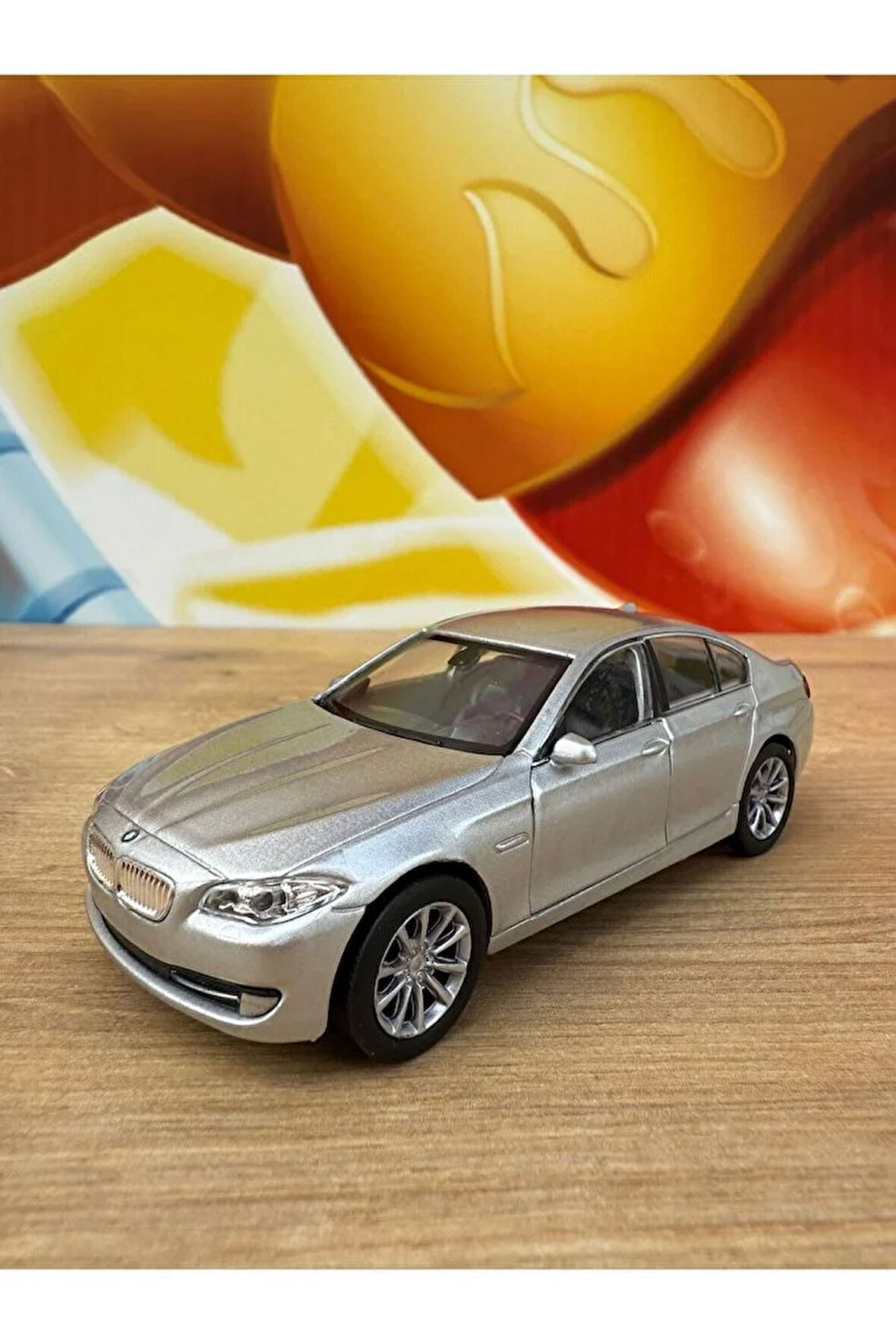 Welly Bmw Gri  Metal Araba Model Araba Oyuncak Araba Çek Bırak Araba 12 Cm