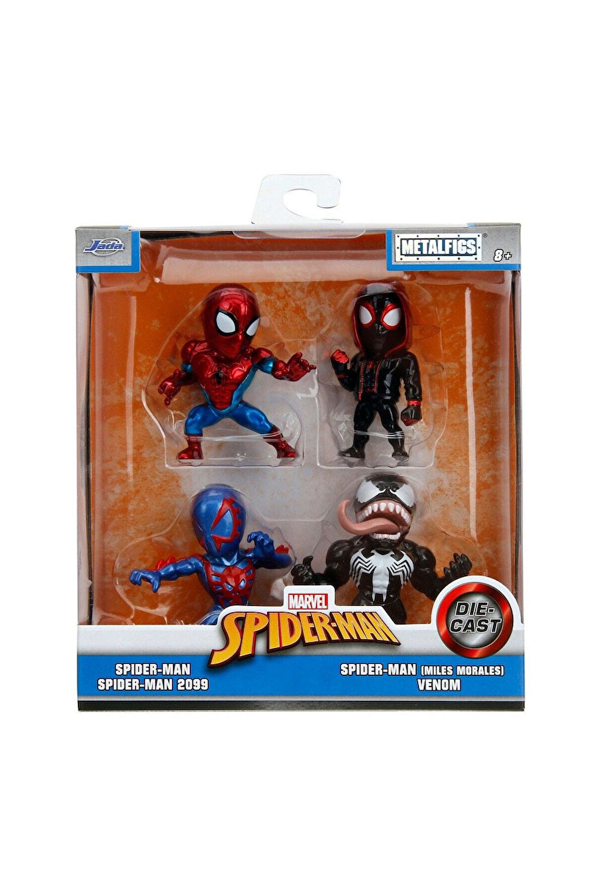 Spıderman 4'lü Figür Set Venom Spıderman Metal Figür Mıles Morales Spıderman