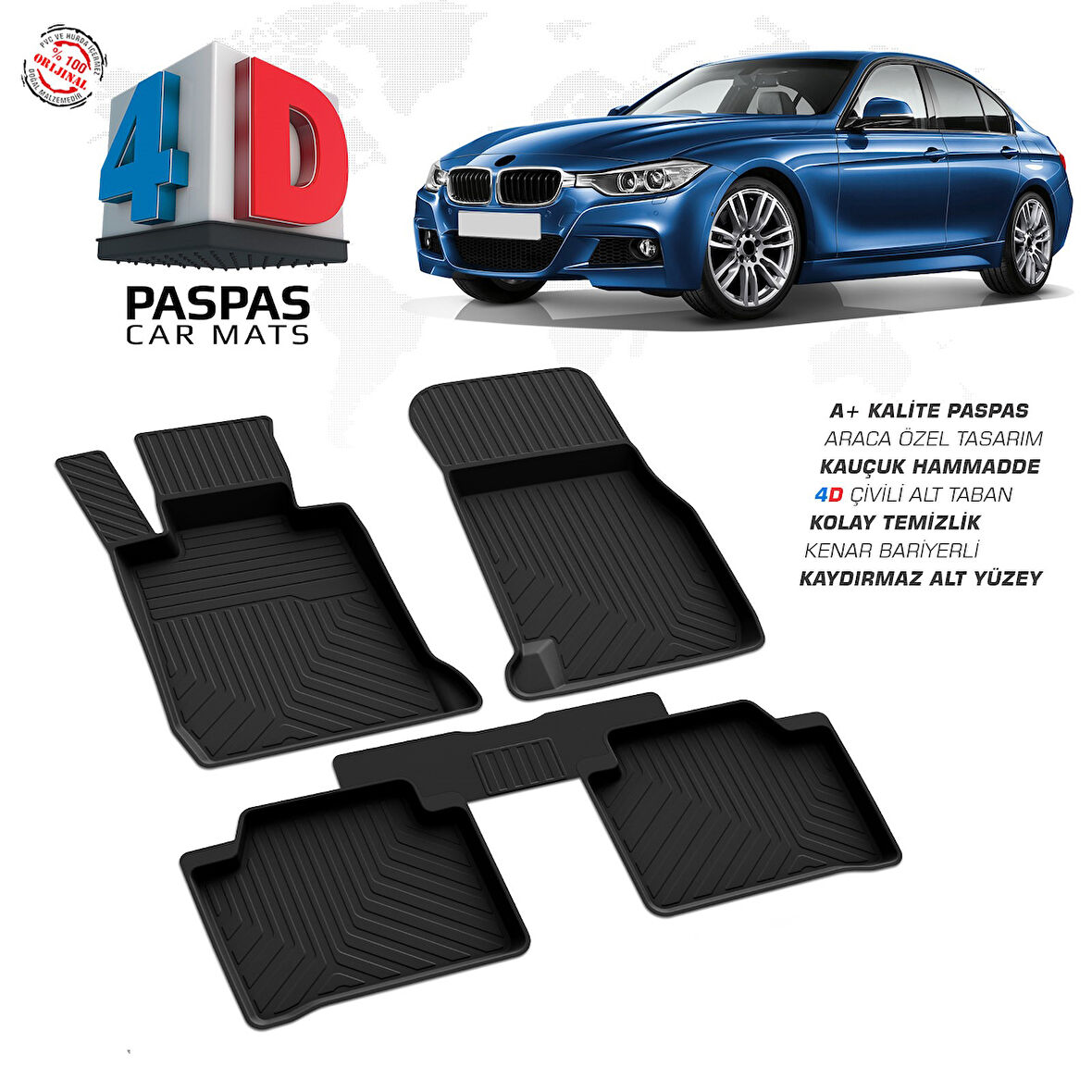 BMW F30 4D HAVUZLU PASPAS OMSA 2011 2012 2013 2014 2015 2016 2017 2018 2019