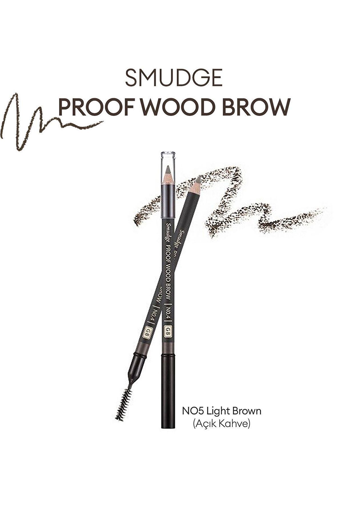 Bulaşmayan Kalıcı Doğal Kaş Kalemi  Smudge Proof Wood Brow (Light Brown)