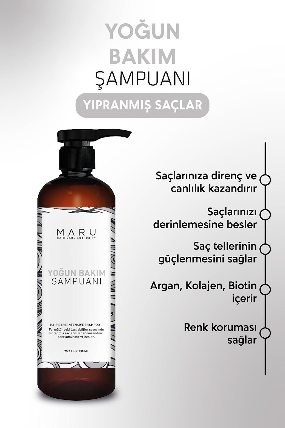 Intensive Repair Yıpranmış Saçlar Için Yoğun Bakım Şampuanı 750 ml